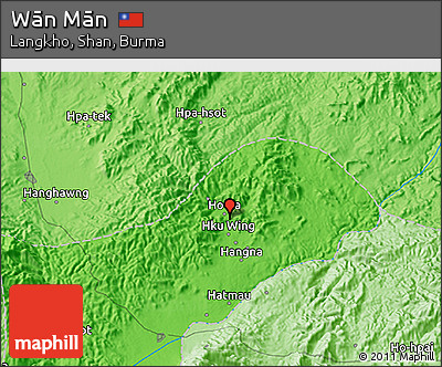 Political 3D Map of Wān Mān