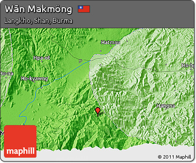 Political 3D Map of Wān Makmöng