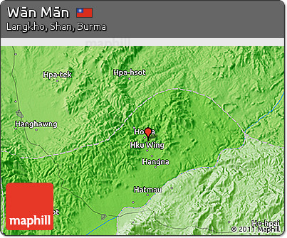 Political 3D Map of Wān Mān