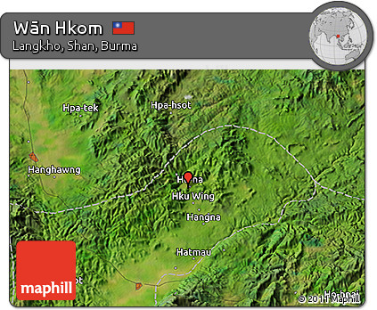 Satellite 3D Map of Wān Hkom