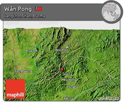 Satellite 3D Map of Wān Pong