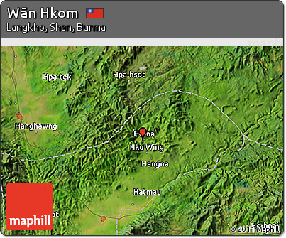 Satellite 3D Map of Wān Hkom