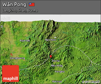 Satellite 3D Map of Wān Pong