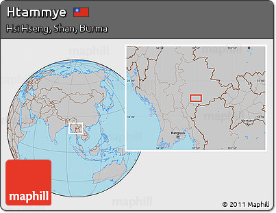 Gray Location Map of Htammye