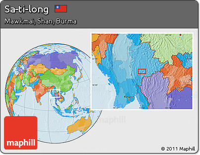 Political Location Map of Sa-ti-long