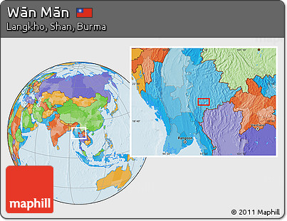 Political Location Map of Wān Mān