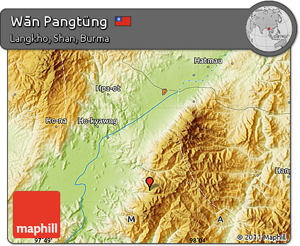 Physical Map of Wān Pangtüng