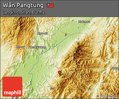 Physical Map of Wān Pangtüng