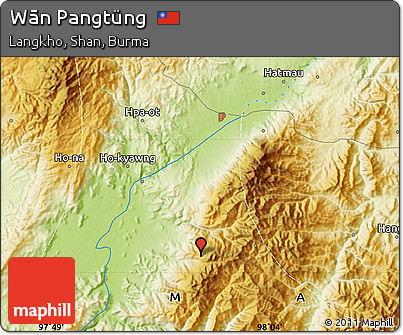 Physical Map of Wān Pangtüng