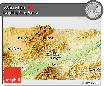 Physical Panoramic Map of Wān Mān