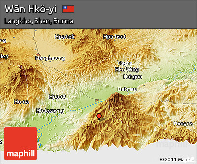 Physical Panoramic Map of Wān Hkö-yi