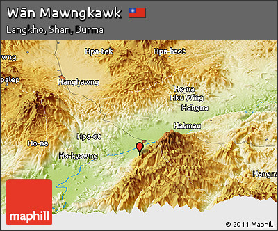 Physical Panoramic Map of Wān Mawngkawk