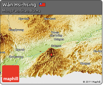 Physical Panoramic Map of Wān Hsi-hsing