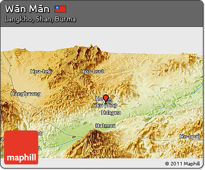 Physical Panoramic Map of Wān Mān