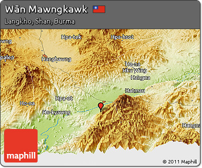 Physical Panoramic Map of Wān Mawngkawk