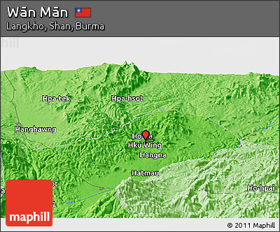 Political Panoramic Map of Wān Mān