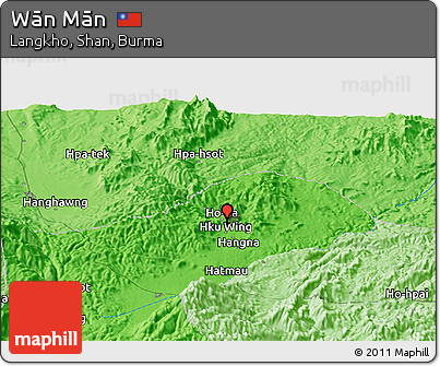 Political Panoramic Map of Wān Mān