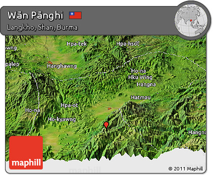 Satellite Panoramic Map of Wān Pānghi