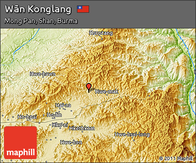 Physical 3D Map of Wān Konglang