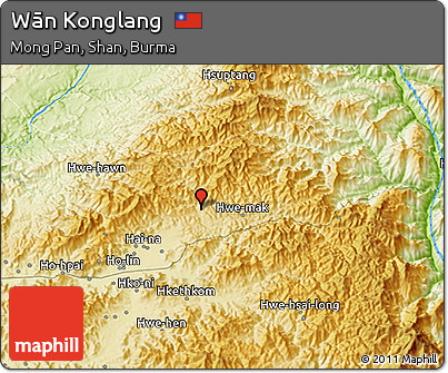 Physical 3D Map of Wān Konglang