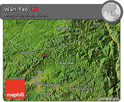 Satellite 3D Map of Wān Yao