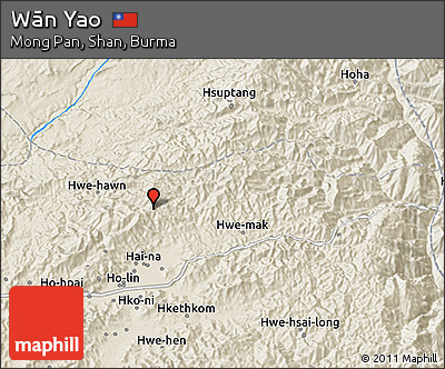 Shaded Relief 3D Map of Wān Yao