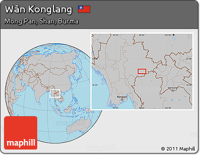 Gray Location Map of Wān Konglang