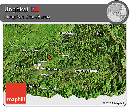 Satellite Panoramic Map of Unghkai