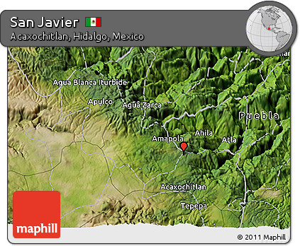 Satellite 3D Map of San Javier