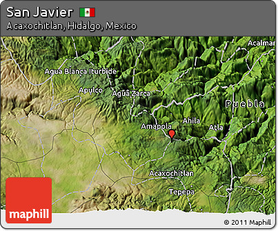 Satellite 3D Map of San Javier