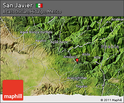 Satellite 3D Map of San Javier