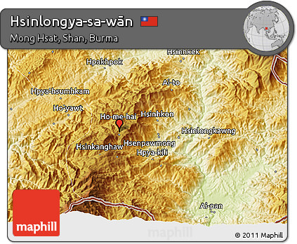 Physical 3D Map of Hsinlongya-sa-wān