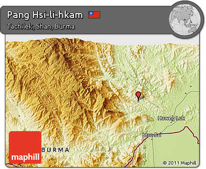 Physical 3D Map of Pang Hsi-li-hkam