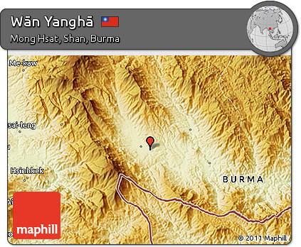 Physical 3D Map of Wān Yanghā