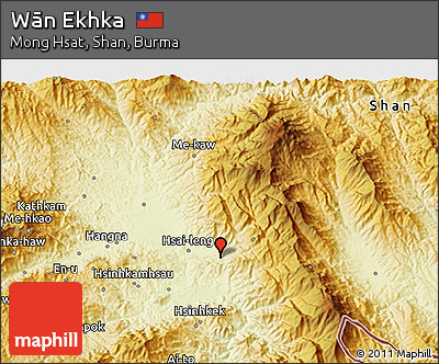Physical 3D Map of Wān Ekhka