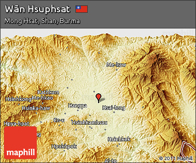 Physical 3D Map of Wān Hsuphsat