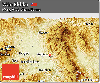 Physical 3D Map of Wān Ekhka
