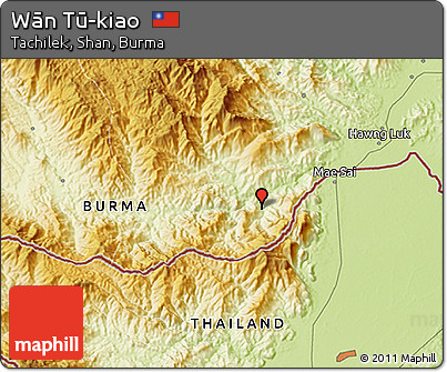 Physical 3D Map of Wān Tū-kiao