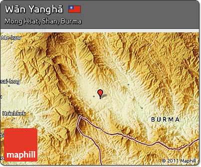Physical 3D Map of Wān Yanghā