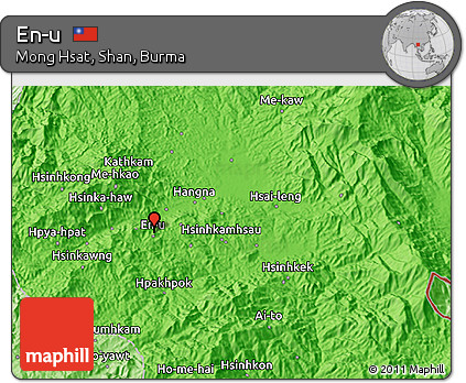 Political 3D Map of En-u