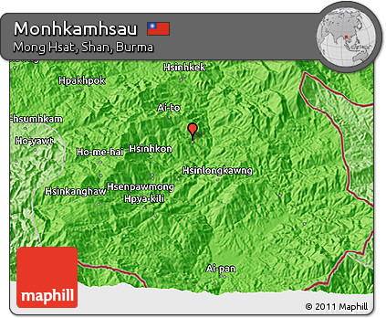 Political 3D Map of Monhkamhsau