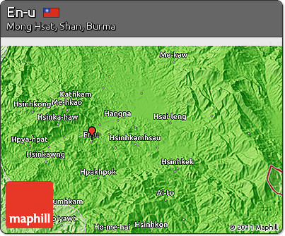 Political 3D Map of En-u