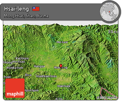 Satellite 3D Map of Hsai-leng