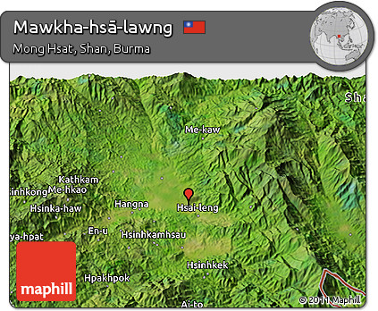 Satellite 3D Map of Mawkha-hsā-lawng