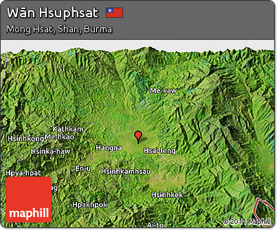 Satellite 3D Map of Wān Hsuphsat