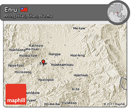 Shaded Relief 3D Map of En-u
