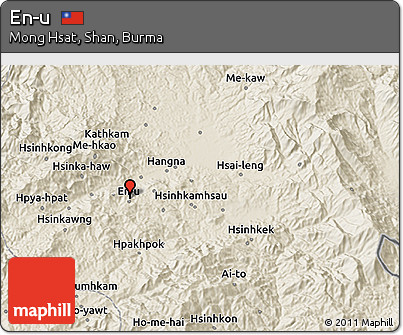 Shaded Relief 3D Map of En-u