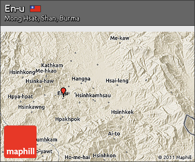 Shaded Relief 3D Map of En-u