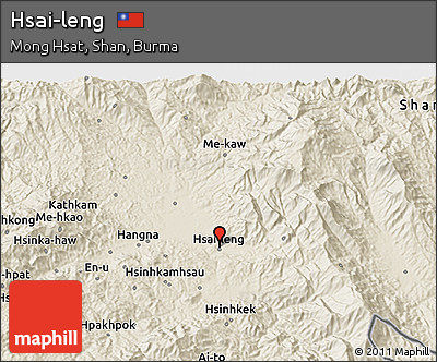 Shaded Relief 3D Map of Hsai-leng