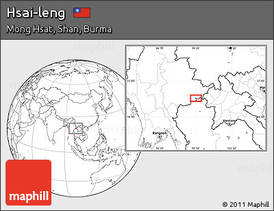 Blank Location Map of Hsai-leng